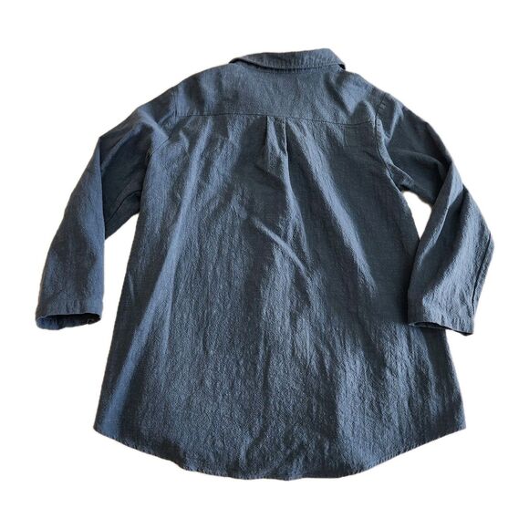 Minibee 100% Linen Lagenlook Coastal Beach Button Up Front Pockets Women SZ L - Picture 16 of 16